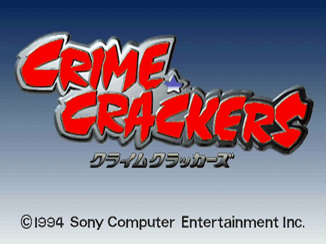 Crime Crackers title screen for Playstation